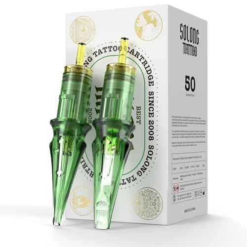 Tattoo Cartridge Needles,Solong Pro 50Pcs Disposable Tattoo Needles Liners 12#(5RL) Round Liner X-Taper Tattoo Needle Cartridge EN01S-50-1205RL-X