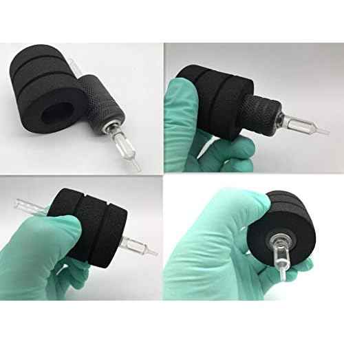 Tattoo Triple Foam Grip Cover, Compatible with Any 1-inch Tube, 1.85 Inch, 20 pcs Black