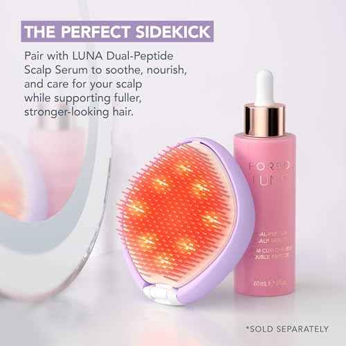 FOREO FLIP Play Advanced LED Light Hairbrush - Multi-Functional 3-in-1 Hair & Scalp Tool with Red, Blue & Green Light Modes ? Designed to Support Scalp and Hair Appearance - I Lilac You!
