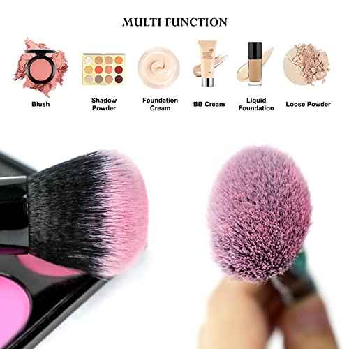 Daxstar Makeup Brushes with a Foldable Case, Makeup Kit 15PCS, Make up Brushes Set Black with 4 Makeup Sponges