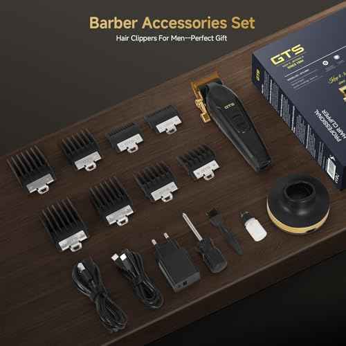 GTSPro Hair Clippers for Men, Beard Trimmer Hair Clippers for Men, Professional Hair T-Blade Trimmer Cordless Rechargeable Edgers Clippers Electric Beard Shaver
