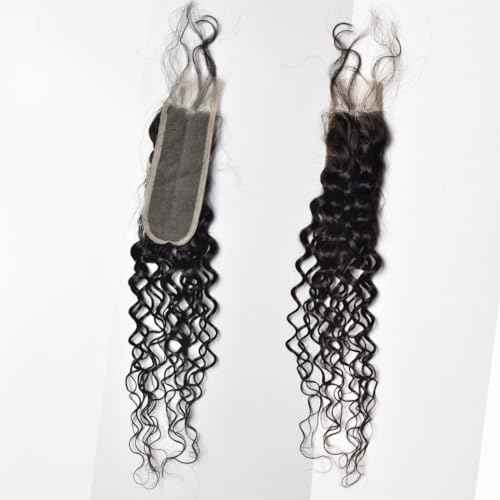 NC Lace Closure 4x4 Middle Part Lace Front Wigs Body Wave Wigs Human Hair Brazilian Virgin Hair Closure Wig (24inch Black 150% Density) ¡¦