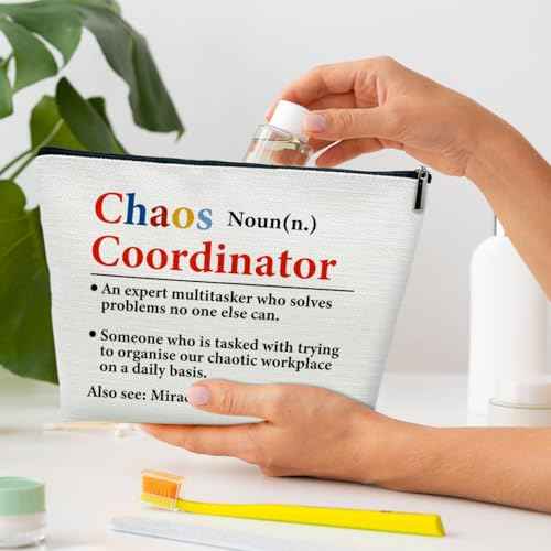Chaos Coordinator Gifts for Boss Female Teachers Assistant Coworkers - Thank You Gifts for Coworkers Cosmetic Bag