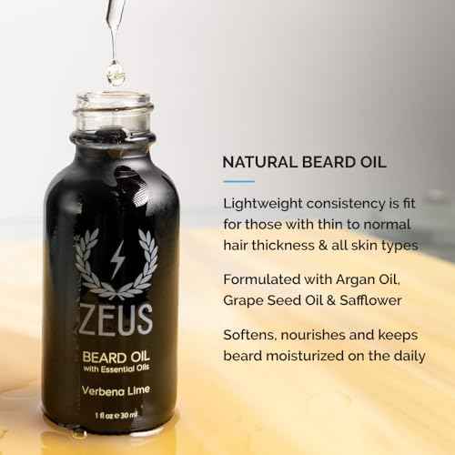 ZEUS Deluxe Men¡¯s Beard Care Gift Set ? Luxury Holiday Grooming Kit with Wash, Oil & Brush, Perfect Present for Husband, Dad or Boyfriend (Sandalwood)