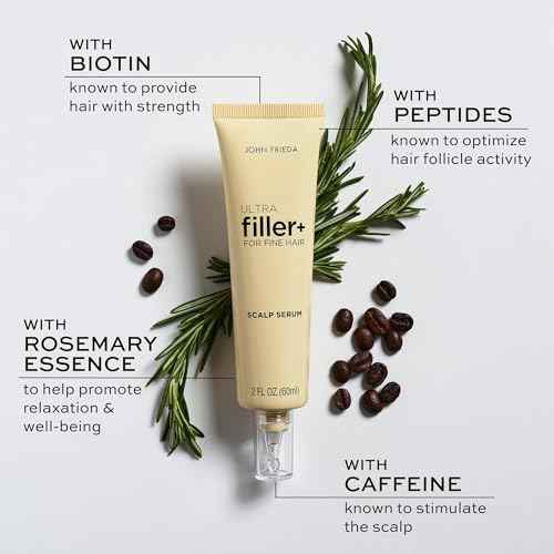 John Frieda ULTRAfiller+ Hair Density Scalp Serum for Fine Hair, Volumizing Hair Serum, Scalp Treatment for Thickening for Women and Men, 2 Oz
