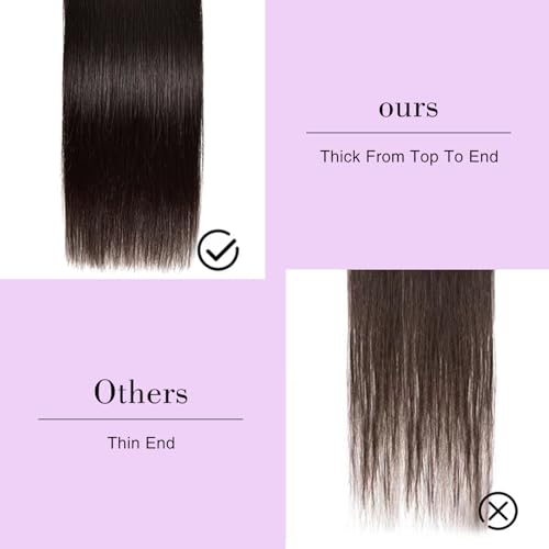Straight Bundles Human Hair 18 20 22 Inch 12A Human Hair 3 Bundles Straight Hair Brazilian Virgin Deals Human Hair Extensions for Black Women Natural Color