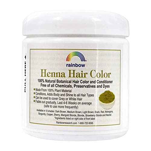 Rainbow Research Henna Hair Color and Conditioner, Persian Black Deep Ebony, 4 Ounce