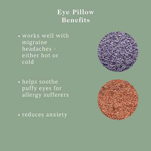 Victoria's Lavender Luxury Aromatherapy Lavender Eye Mask - Ideal for Hot or Cold Applications, Weighted Eye Compression, Meditation Silk Mask, Made in The USA (Colors May Vary)