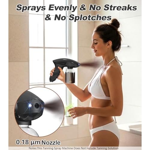Spray Tan Machine, Spray Tan Gun, Even Spraying, Portable and Cordless Spray Tan Gun, Long Battery Time, One-touch Operation, At Home Spray Tan Machine/For Swimming Tanner Travel Beach Salon DIY Tan
