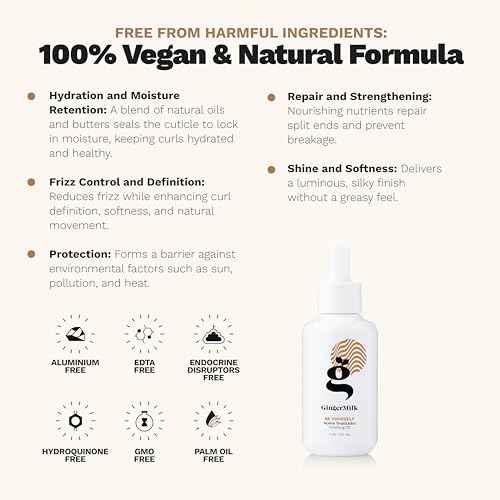 Finishing Oil for Curly, Wavy, and Coily Hair | Natural Oil-Based Formula to Seal and Retain Moisture | Strengthens, Softens, and Adds Shine | BE YOURSELF | 4 OZ