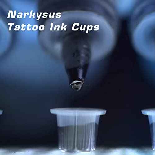 Disposable Small Ink Cups - 1000 Pcs, Microblading & Permanent Makeup Container for Tattoo Ink & Needles