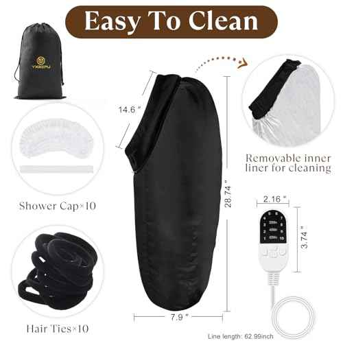 Hair Steamer, Heat Cap for Deep Conditioning, Electric Thermal Steamer Cap for Natural Hair, Hair Spa Cap for Home Use Pattern