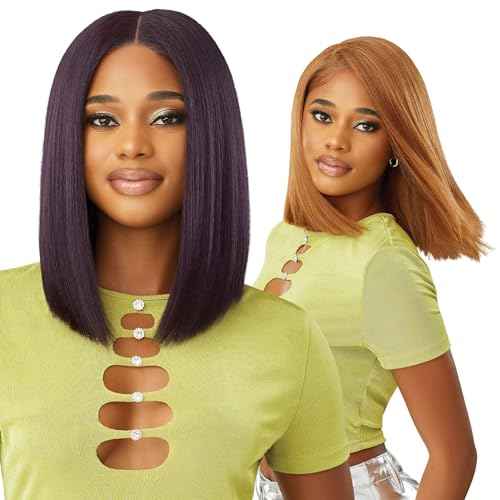 It'S A Wig Illuze Flip Up Synthetic Hair Gluelss 13X4 Hd Lace Front Wig - Loretta (2 DARK BROWN)