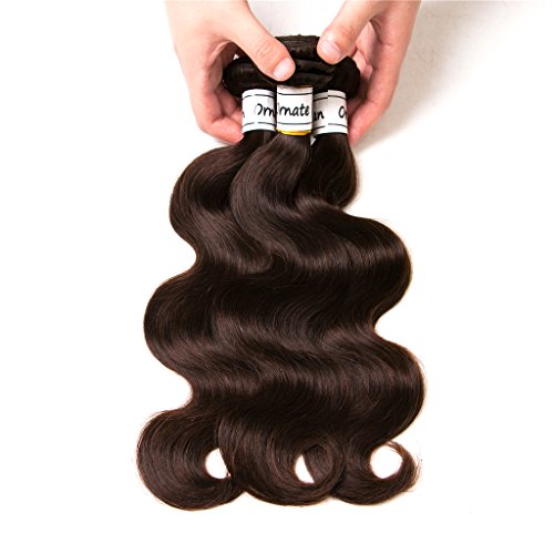 Body Wave Dark Bundles Human Hair Brazilian Body Wave Hair Extensions Sew In 9A Grade Virgin 100% Unprocessed Remy Human Hair Weave Extensions (Body 2#, 14 16 18inch)