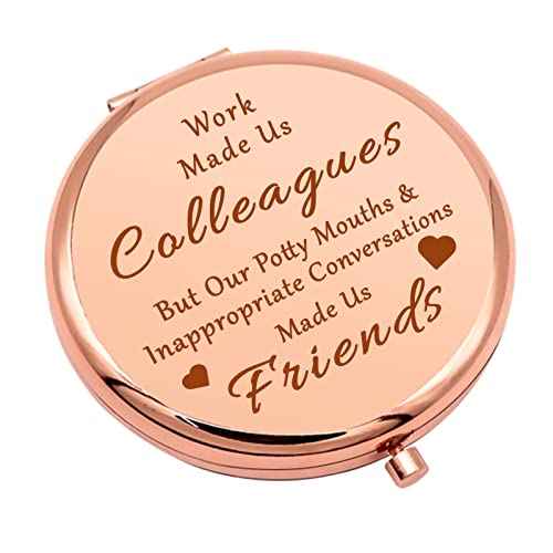 Coworker Gifts for Women Friend Gifts Compact Makeup Mirror for Coworkers Friends Boss Coworker Leaving Gifts Going Away Gifts Farewell Gifts Folding Makeup Mirror Birthday Graduation Gifts