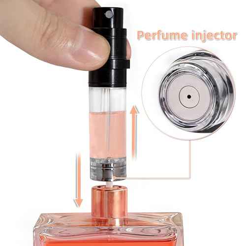 AA01PK Perfume Refillable Bottle 10ml Bottom Refill Portable Purse Atomizer, Cologne Travel Perfume Spray Bottle for Outgoing and Traveling (Pink)
