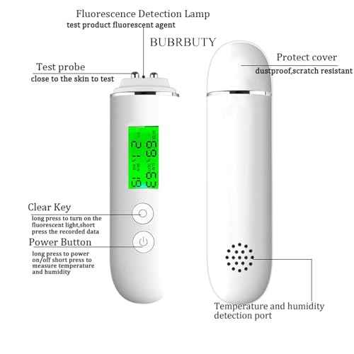 Skin Hydration Tester,Hydration Monitor,Skin Analyzer Machine Professional,Skin Tester For Accurate Monitoring Of Skin's Oil And Moisture Levels,Digital Skin Detector