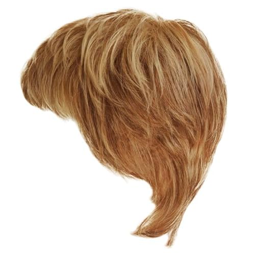 Raquel Welch Straight Chic Short Pixie Boy-Cut Wig by Hairuwear, Petite Average Cap - RL13/88 Golden Pecan
