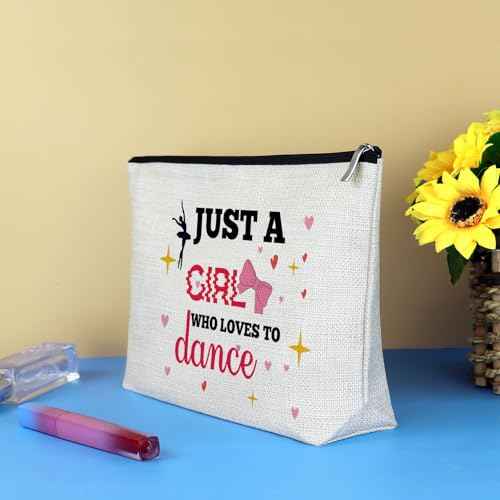 Dancer Gifts Dance Makeup Bag Dance Gifts for Girls Dance Lover Gifts Dance Team Gifts Dancing Ballet Girl Gift Cosmetic Bag Christmas Birthday Graduation Gifts for Female Daughter Sister Best Friend