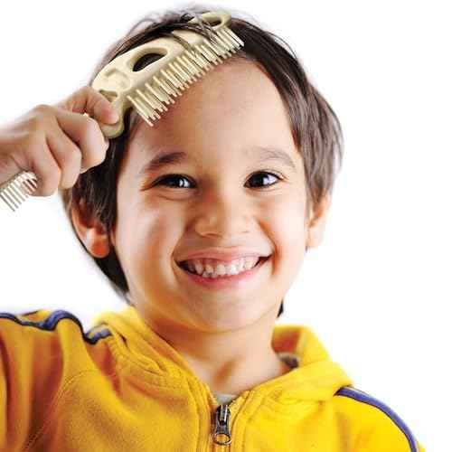 Genuine Fred BONEHEAD Folding Brush and Comb, Fun Dinosaur Design, Hair Care Tool and Detangling Comb, Convenient for Travel and Diaper Bags, Fun Gift or Stocking Stuffer