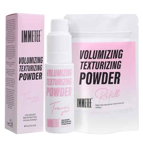 immetee Texture Powder, Texture & Volume for Men and Women, Root Lifting Hair and Styling for All Hair Types, With Refillable packaging (Texture Powder 13g, Citrus)