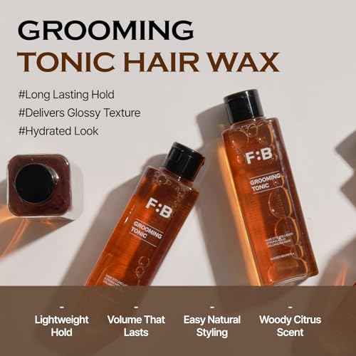 [Forbeaut] Grooming Tonic Hair Wax ? Long-Lasting Volume, Woody Citrus Scent, Lightweight Hold, Water-Based Styling for Natural Glossy Finish ? For Men¡¯s Hair Styles 220ml / 7.43 fl.oz