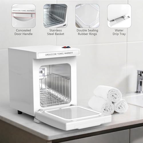 Hot Towel Warmer for Spa, Small Towel Warmer for Esthetician, Mini Towel Warmer for Facial Salon Beauty, Professional Towel Heater Towel Warmer Cabinet(5L-White)