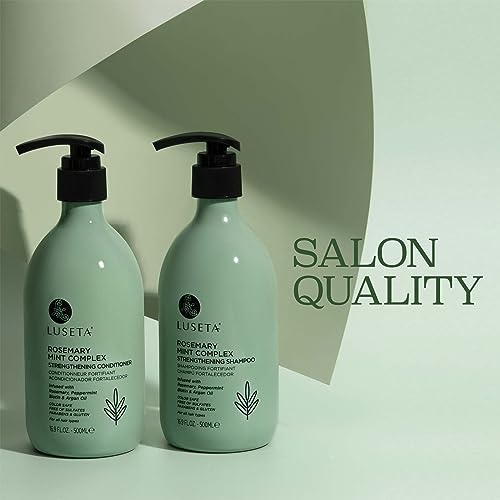 Luseta Rosemary Mint Strengthening Shampoo and Conditioner Provide Nourishment & Smoothness for Thin Hair,Reduce Frizz and Add Shine for All Hair Types 16.9oz¡¿2