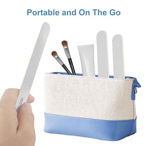 Nail File, Emery Boards for Nails 180/240 Grit Nail Files for Natural Nails Wood Double Sided Emory Fingernail Files Professional Reusable Manicure Pedicure limas para u?as (24 Packs)