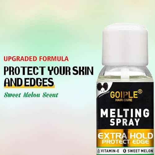 Lace Melting Spray - Glue-Less Hair Adhesive for Wigs & Extensions, Extra Hold Natural Forming Wax Stick