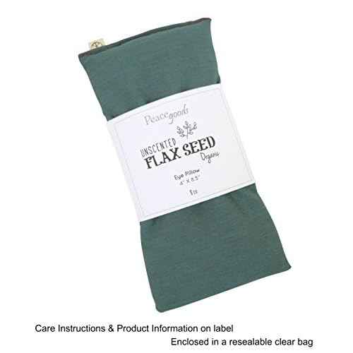 Unscented Eye Pillows (Sampler Pack of 5) - Soft Cotton Gauze Flannel - Filled with Flax Seed Weighted for Yoga Meditation Headache Relief Sleep Massage Bulk - Blue Teal