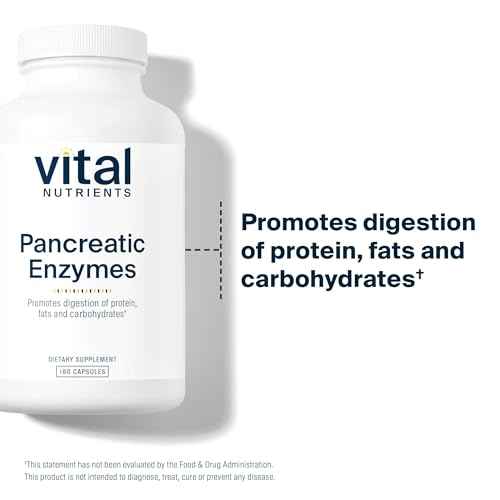 Vital Nutrients Pancreatic Enzymes 1000mg (Full Strength) | Pancreatin Digestion Supplement with Protease, Amylase & Lipase | Digestive Enzymes | Gluten, Dairy, and Soy Free | 180 Capsules