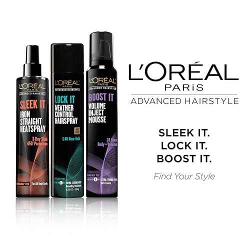 L'Or?al Paris Advanced Hairstyle Sleek It Iron Straight Heat Spray, 5.7 Ounce