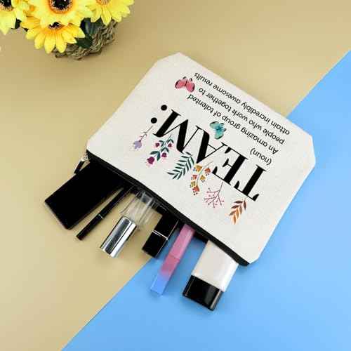 Team Appreciation Gifts Makeup Bag for Women Boss Leader Thank You Gift for Employee Colleague Coworker Inspirational Gifts Cosmetic Bags Birthday Bosses' Day Gift for Social Worker Teacher Nurse