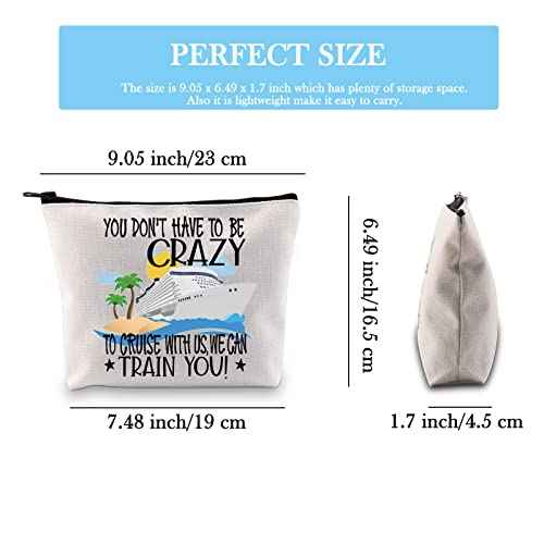 GJTIM Cruise Travel Gift Cruise Squad Trip Gift Cruise Team Makeup Bag Gift for Family Cruise (Train You Bag)