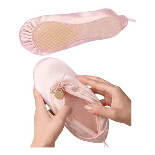 Small Ballet Dance Recital Makeup Bag Ballerina Gifts for Girls & Women Dancer Lover, Mini Ballet Slipper Shoe Makeup Pouch Cosmetic Bag Pink (1PC)