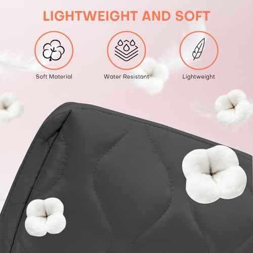 Makeup Bag, Wide-open Cosmetic Bag, Toiletry Bag for Women, Travel Essentials Organizer, Compact Lightweight for Daily Use