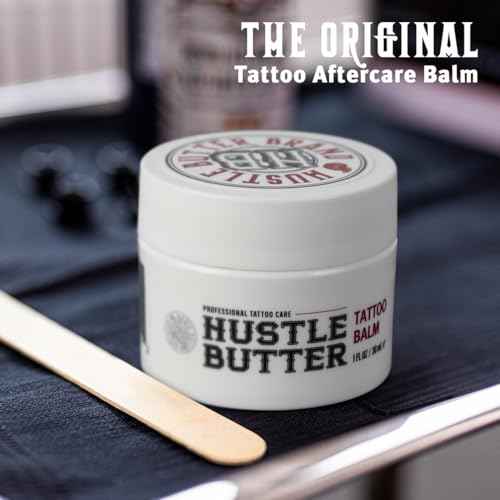 Hustle Butter Deluxe ? Tattoo Butter for Before, During, and After the Tattoo Process ? Lubricates and Moisturizes ? 100% Vegan Replacement for Petroleum-Based Products ? 1 oz