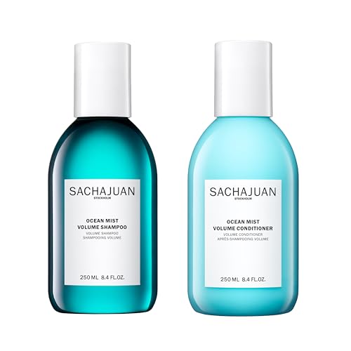 SACHAJUAN Ocean Mist Volume Shampoo and Conditioner Set | Ocean Silk Technology & Vegetable Proteins for Volume, Structure & Body | Lightweight Hydration | Vegan & Paraben-Free | Set of 2