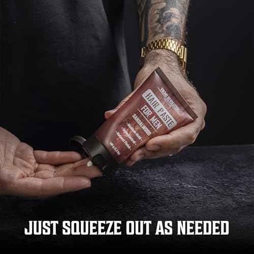 Viking Revolution Hair Paste for Men - Sandalwood Scented Texture Paste - Medium Hold, Natural Finish - Matte Look, Easy Wash Out, Non-Greasy Styling Cream for All Day Control (3.5oz)