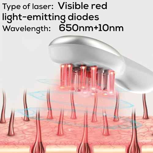 Laser Therapy Hair Growth Comb,Model: Lasercomb-001, Promote Hair Growth in Women and Men,Laser Comb is a Hand-Held Comb-Shaped Low Level Laser Therapy Device