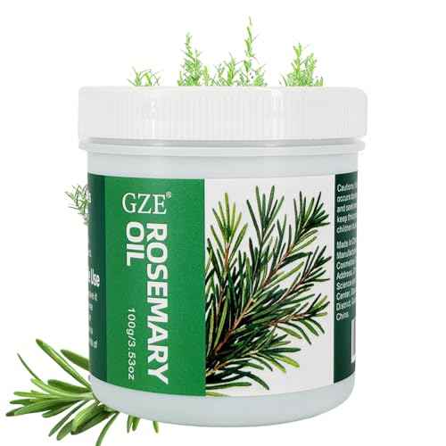 GZE Solid Rosemary Oil Hair Growth Grease & Scalp Health ? 100% Pure Organic to Reduce Thinning Hair, Strengthen Follicles ? Cold Pressed