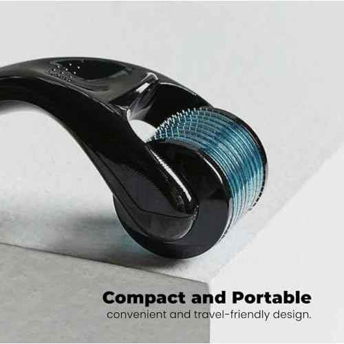 ROSELYNBOUTIQUE Derma Roller for Hair Beard Facial Skin Face Body Scalp 540 Titanium Microneedle for Men Women 0.25mm Cosmetic Beauty Instrument