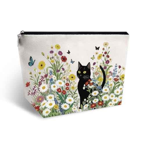 Cat Makeup Bag Cat Gifts For Women Cosmetic Bags Zipper Travel Makeup Gifts For Pet Lovers Coworker Boss Friends Cats Themed Gift For Owner Birthday Christmas