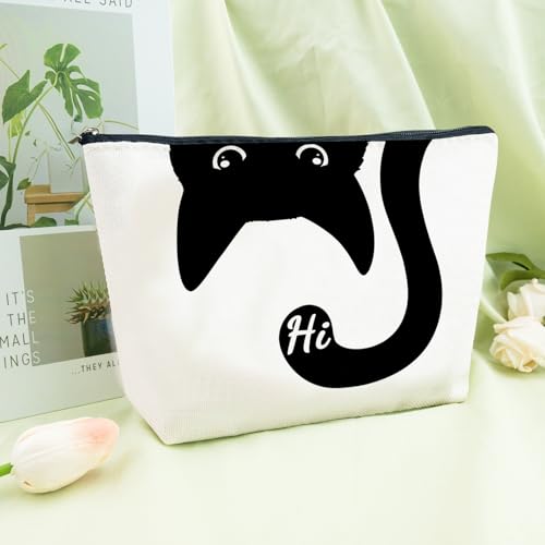 Cat Lover Gifts Black Cats Themed Gift for Lovers Make up Coin Travel Cosmetic Purse Toiletry Bag for Women Cute Small Zipper Pouch for Teens