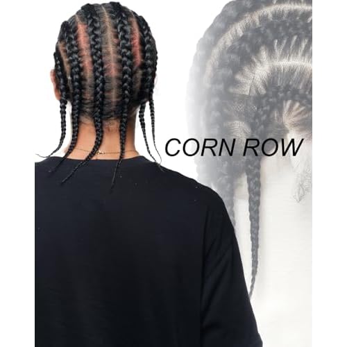 Full Lace Wig Cap Real Swiss HD Lace Braided Wig Base for Women and Men - Black