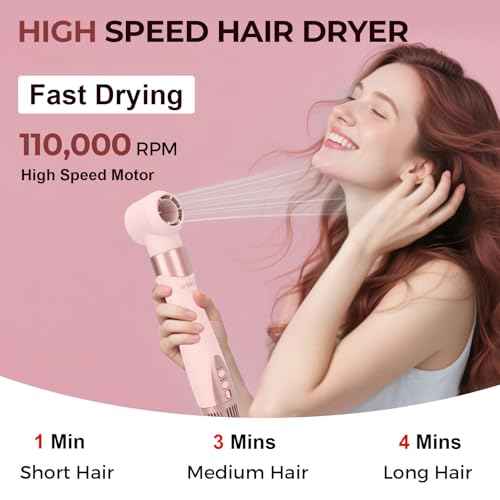 9 in 1 Multi Styler, Powerful Hair Dryer Brush Set, Styling Without Heat Damage, Fast Drying Curling Volumizing Straightening, Includes Protective Travel Bag