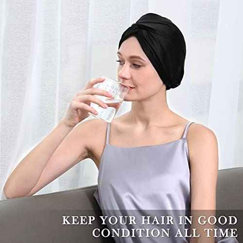 DAISYSILK 100 Pure Mulberry Silk Hair Bonnet for Sleeping Silk Hair Wrap for Women