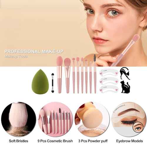 MISS ROSE M All In One Makeup Kit, Makeup Kit for Women Full Kit,Multipurpose Women's Cosmetics Set,Beginners and Professionals Alike,Easy to Carry(DLS-Pink)
