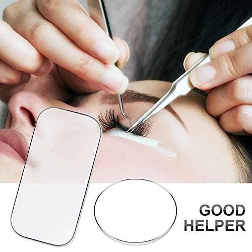 Maitys 6 Pieces Eyelash Extension Silicone Pads - Reusable Adhesive False Eyelash Holder for Loose Lash Grafting Gasket Pallet (Clear)